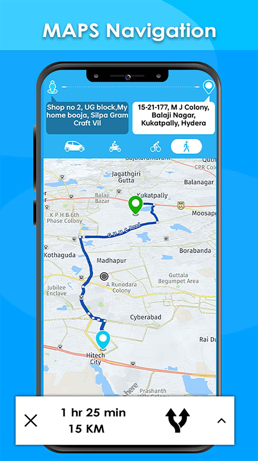 اسکرین شات 1 برنامه GPS Maps Navigation Traffic