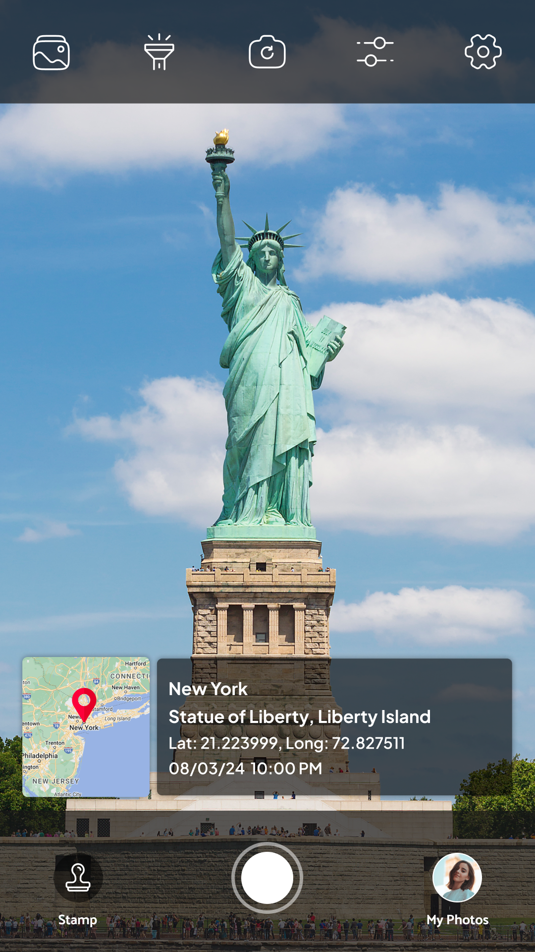 اسکرین شات 2 برنامه Tagofy - Geotag Map Camera