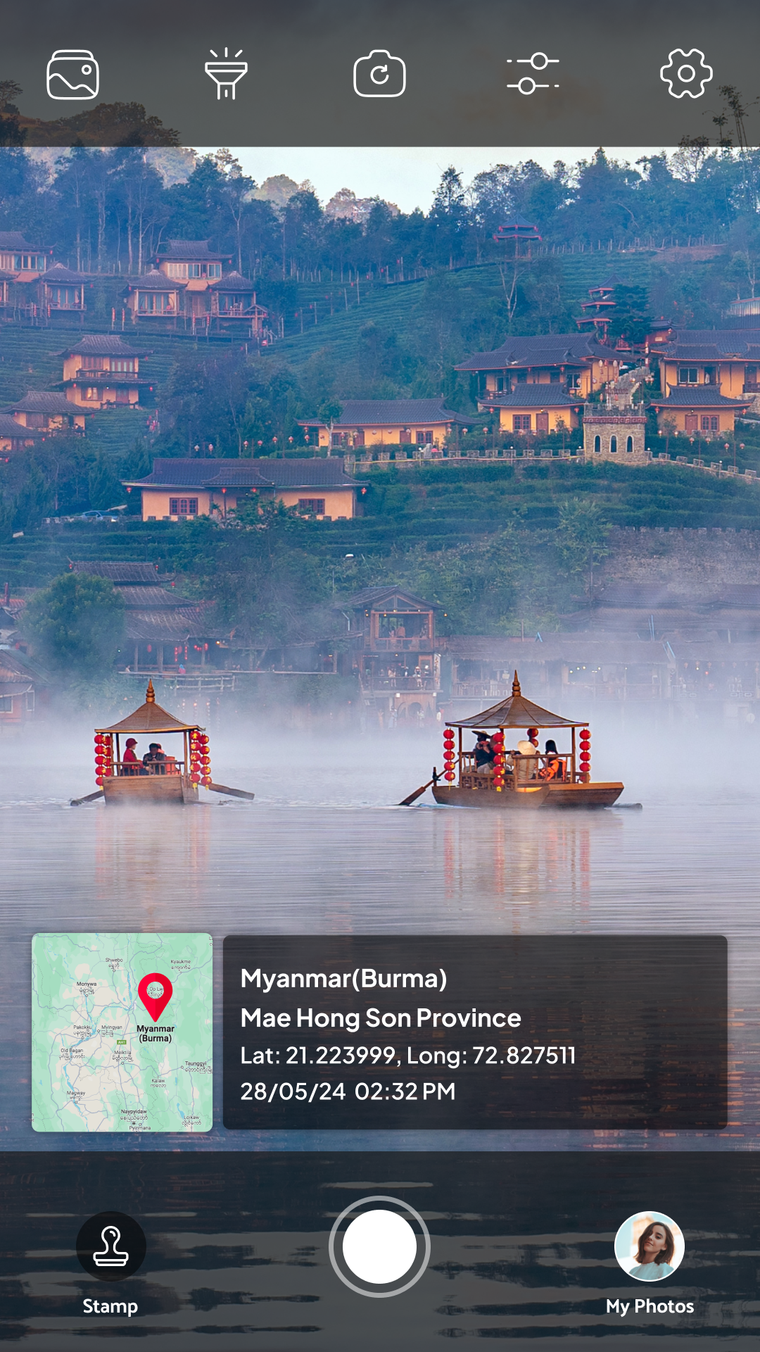 اسکرین شات 1 برنامه Tagofy - Geotag Map Camera