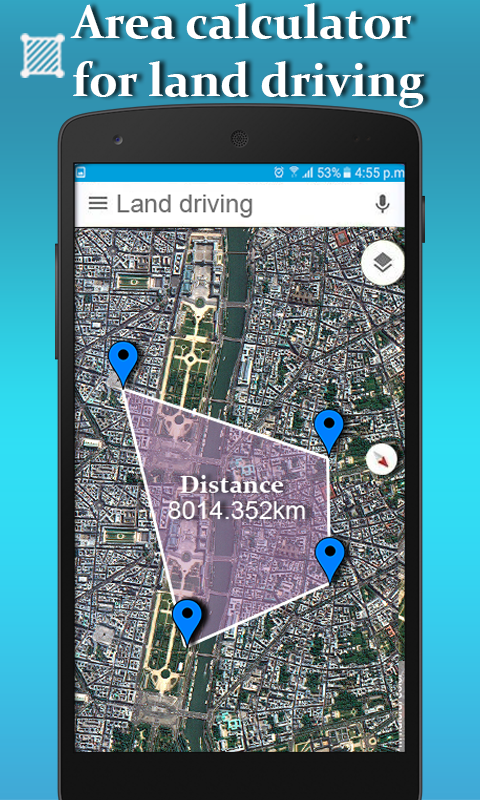 اسکرین شات 2 برنامه Gps Area Calculator for Land