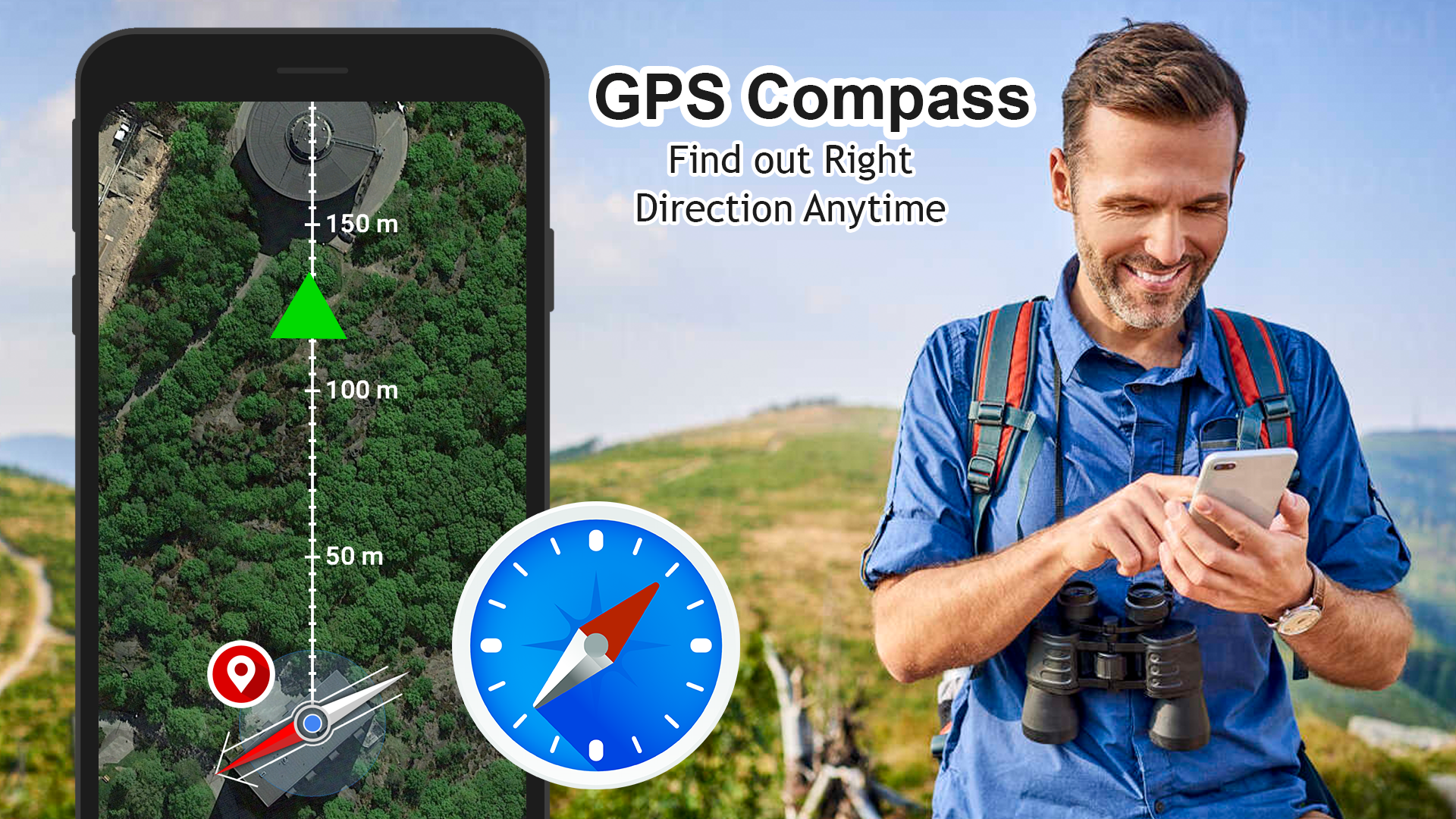 اسکرین شات 1 برنامه GPS Compass Direction finder