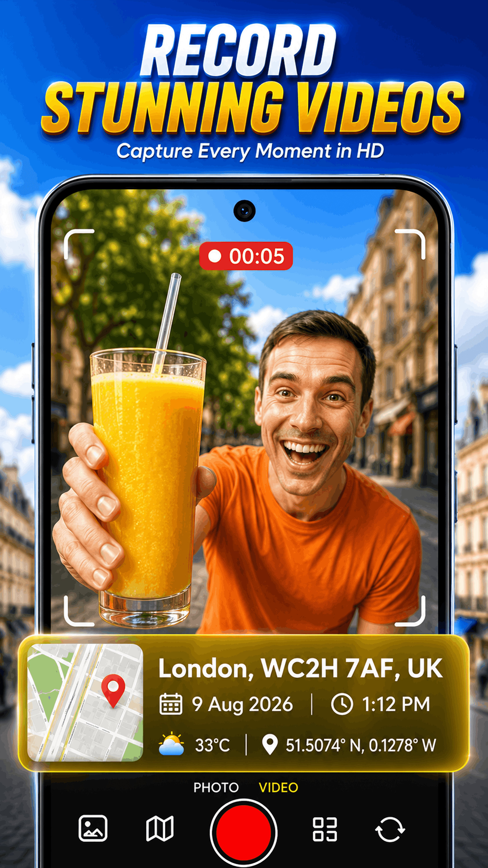 اسکرین شات 3 برنامه GPS Map Camera, Photo Stamp