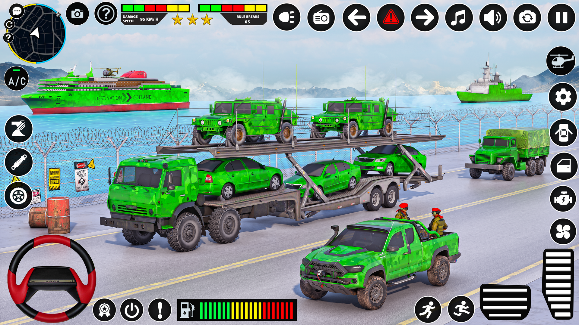 اسکرین شات 2 برنامه Army Vehicle Transport Game