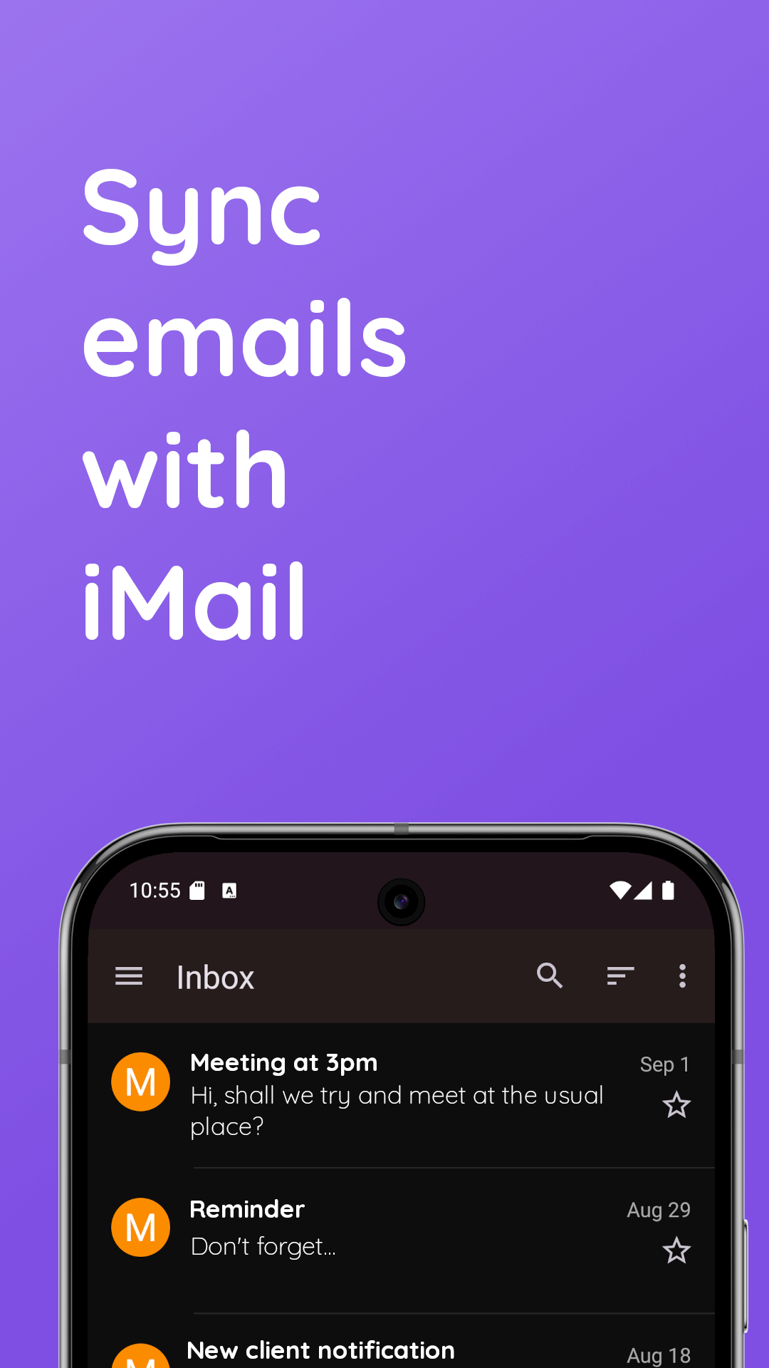 اسکرین شات 1 برنامه iMail: Sync Cloud Mail