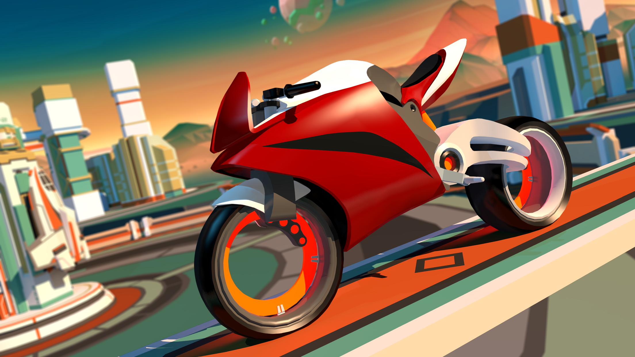 اسکرین شات 2 بازی Gravity Rider: Space Bike Race