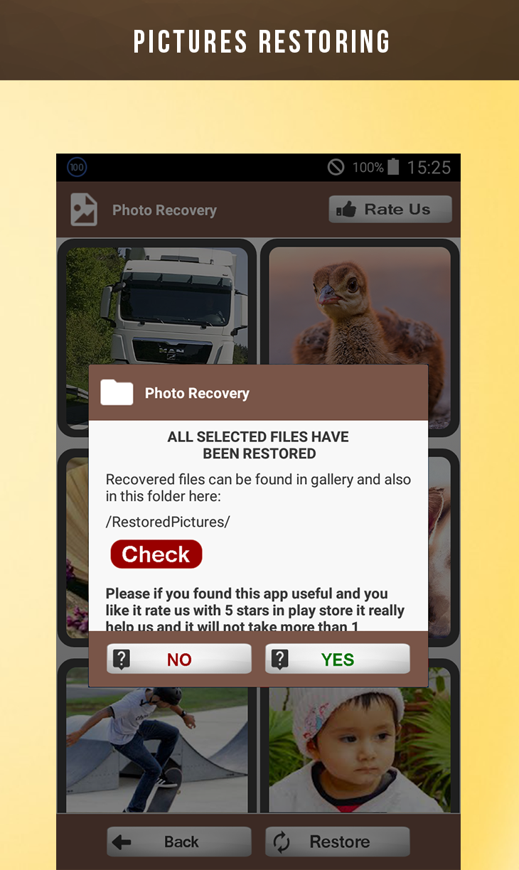اسکرین شات 5 برنامه Deleted Photo Recovery