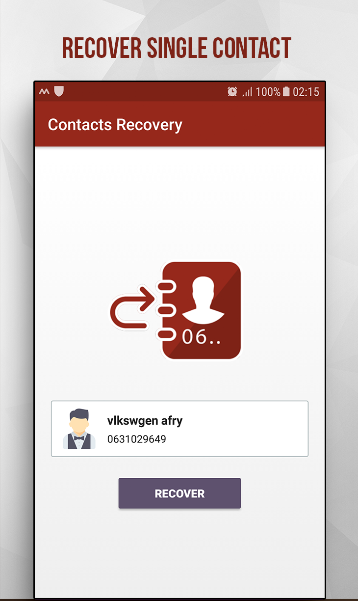اسکرین شات 5 برنامه Recover Deleted Contacts