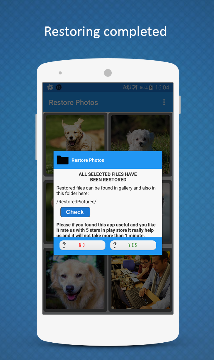 اسکرین شات 6 برنامه Restore Deleted Photos