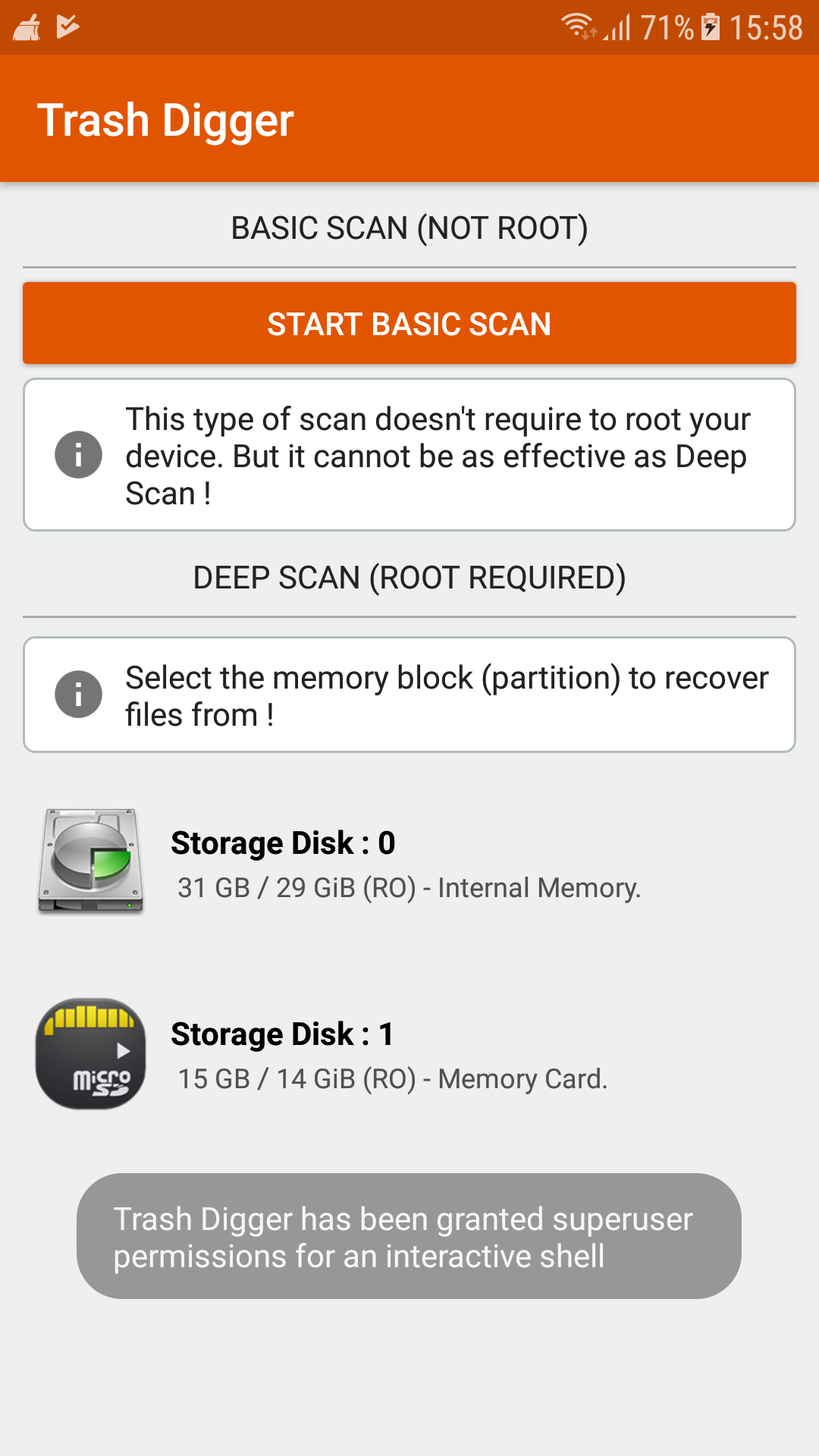 اسکرین شات 3 برنامه TrashDigger : Files Recovery
