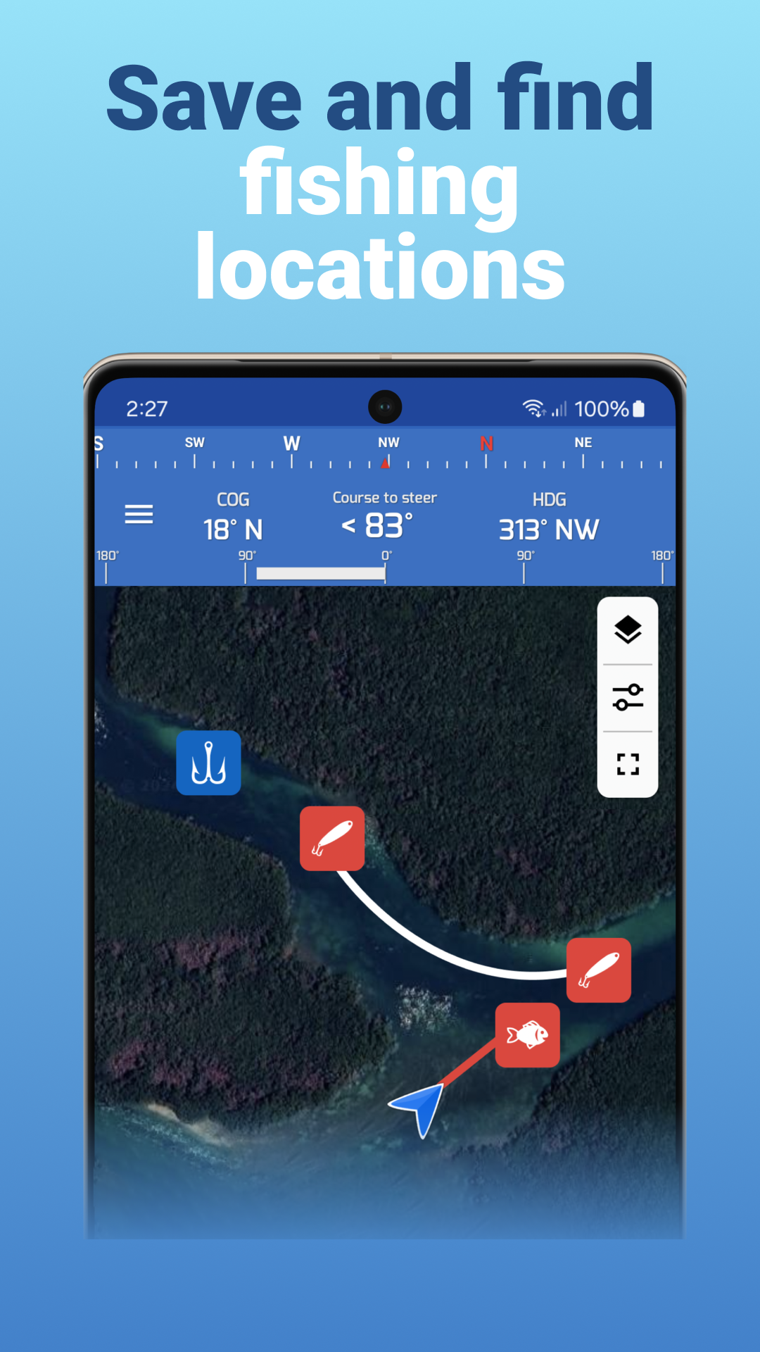 اسکرین شات 6 برنامه Fishing Points - Fishing App