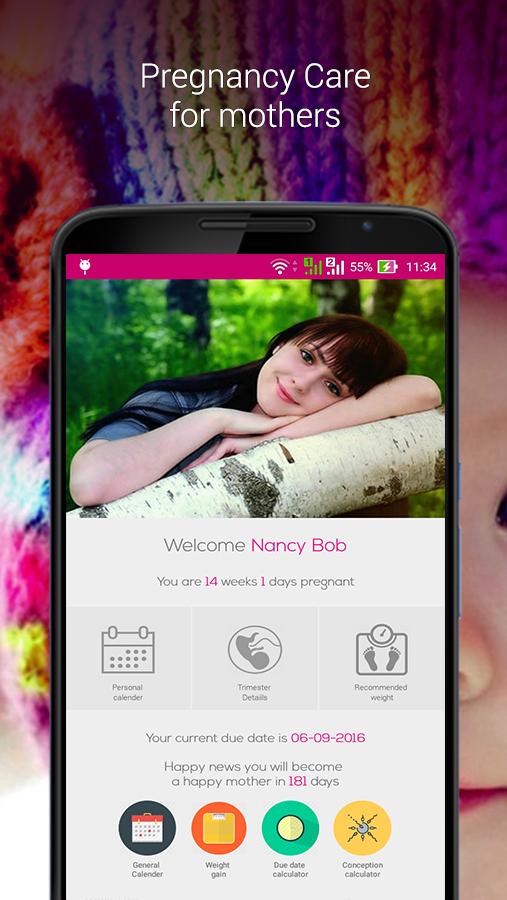 اسکرین شات 1 برنامه Pregnancy Tracker : Baby Care