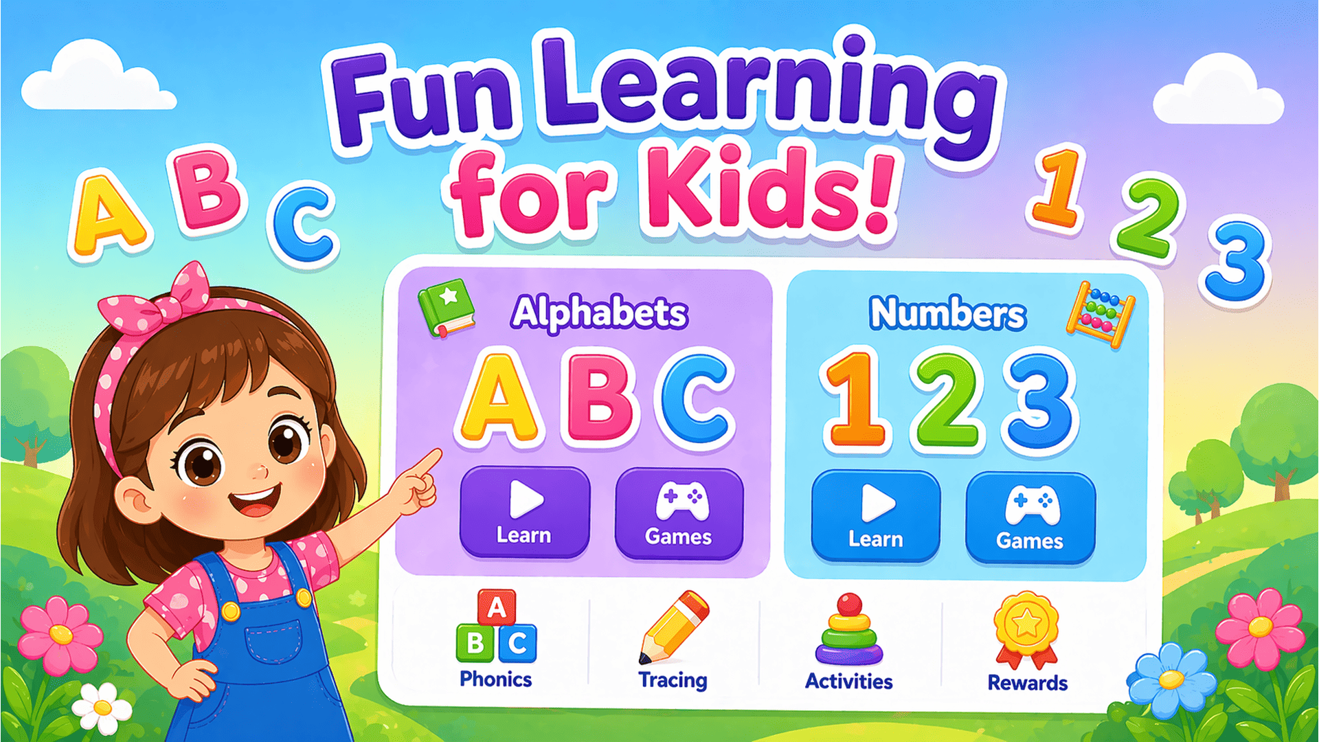 اسکرین شات 1 برنامه Kindergarten kid Learning Game