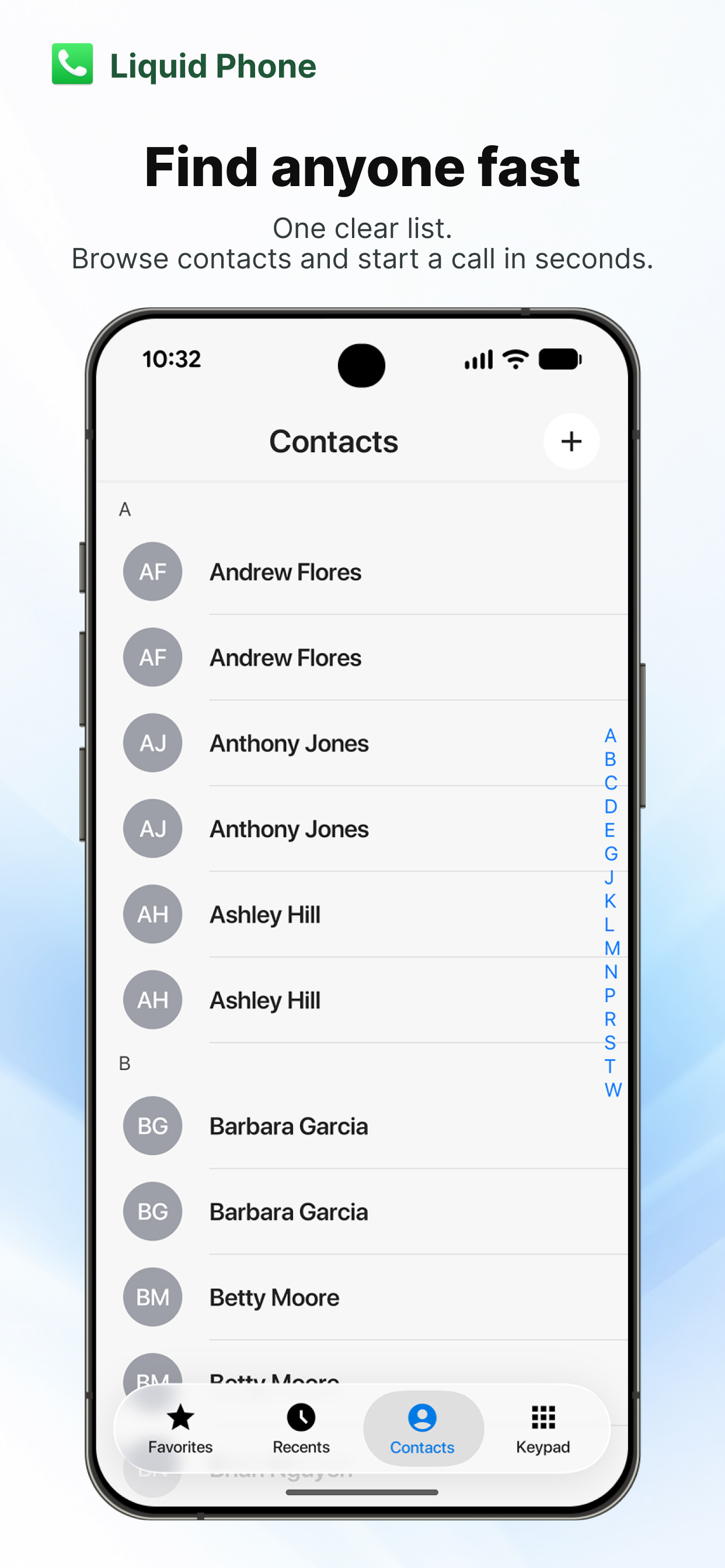 اسکرین شات 3 برنامه Liquid Phone - iCall Dialer