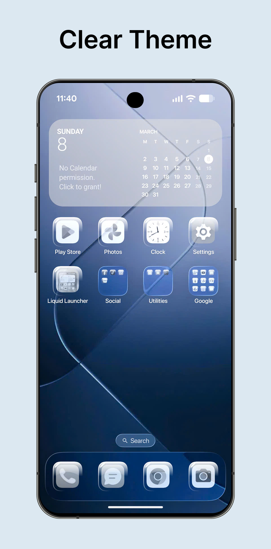 اسکرین شات 3 برنامه Liquid Launcher OS 26