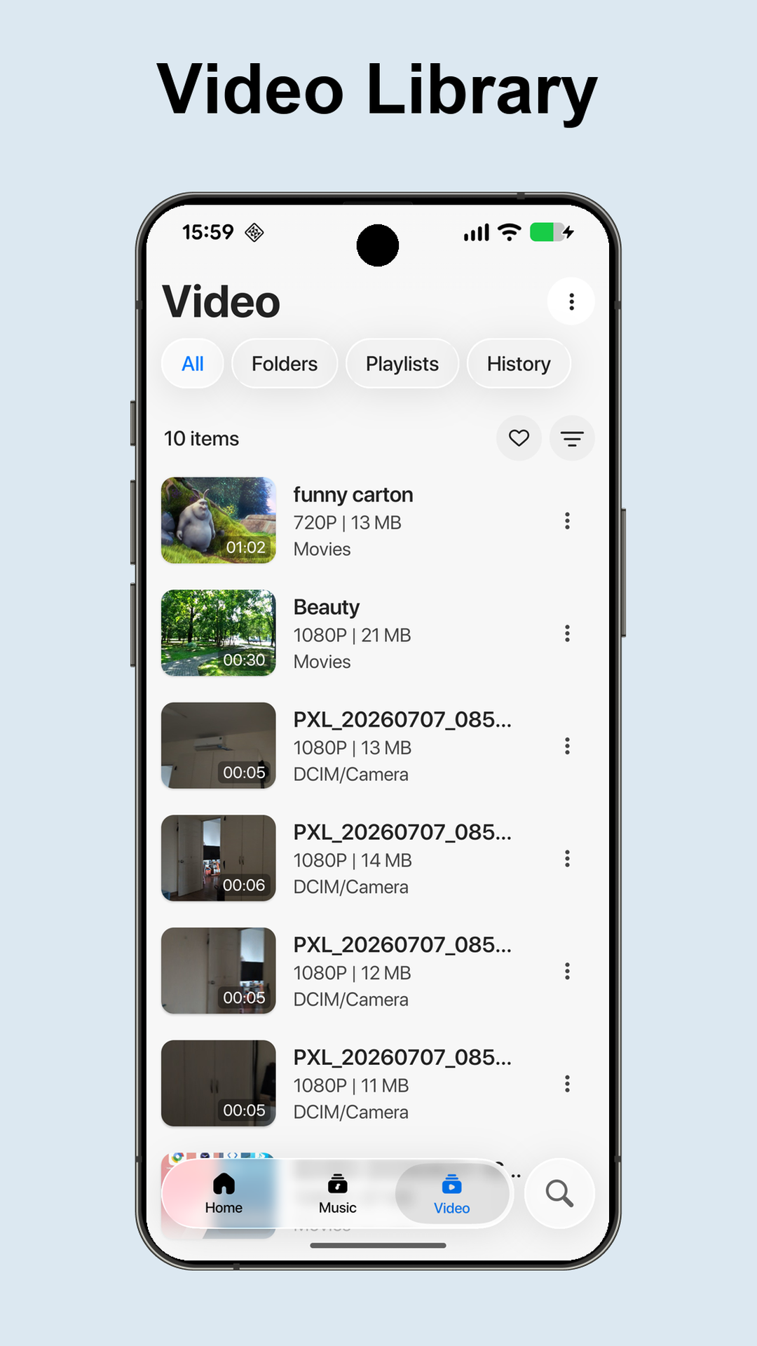 اسکرین شات 3 برنامه Liquid Player - Music & Video