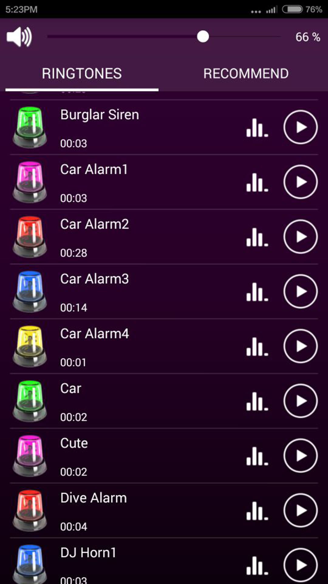 اسکرین شات 3 برنامه Police Siren Ringtones