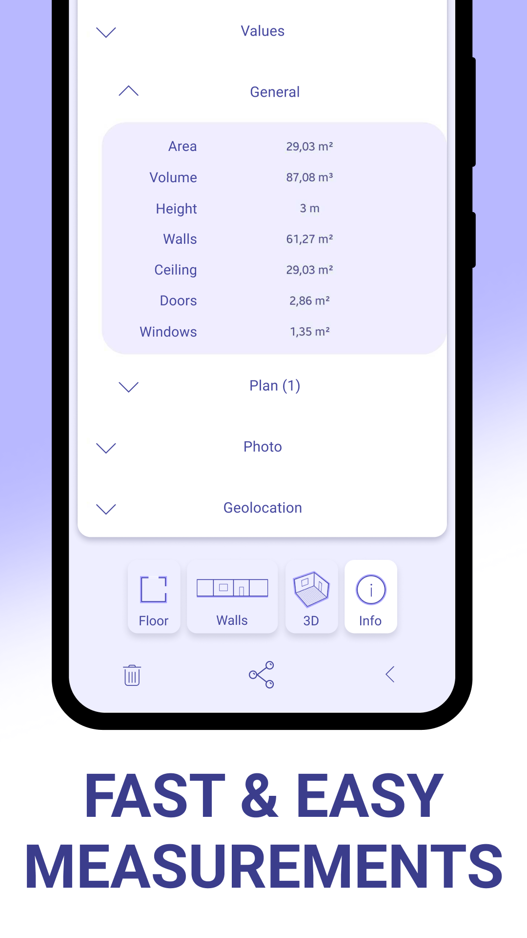 اسکرین شات 6 برنامه AR Floor Plan 3D: Tape Measure
