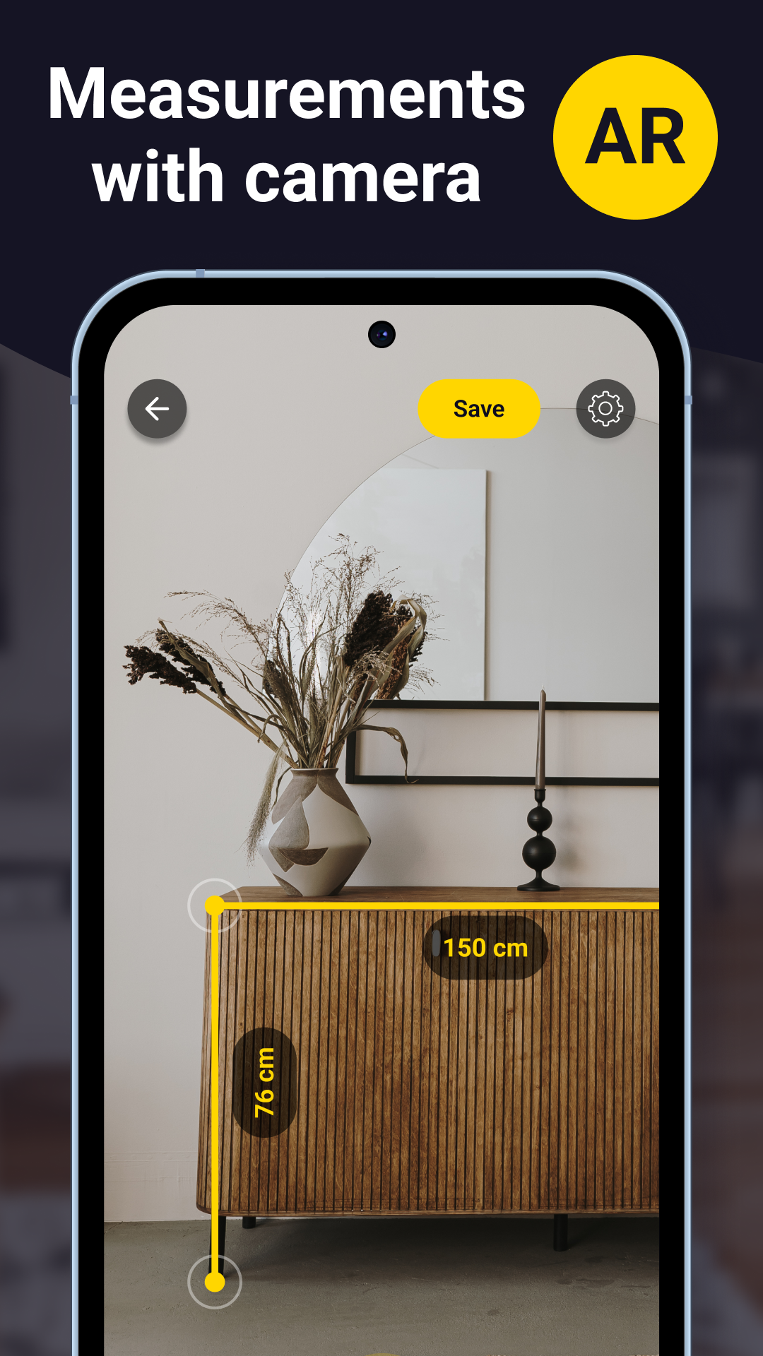 اسکرین شات 1 برنامه Tape Measure: Measuring Ruler