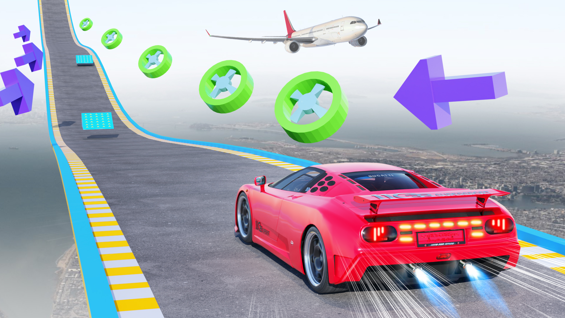 اسکرین شات 3 بازی Impossible High Speed Car Race