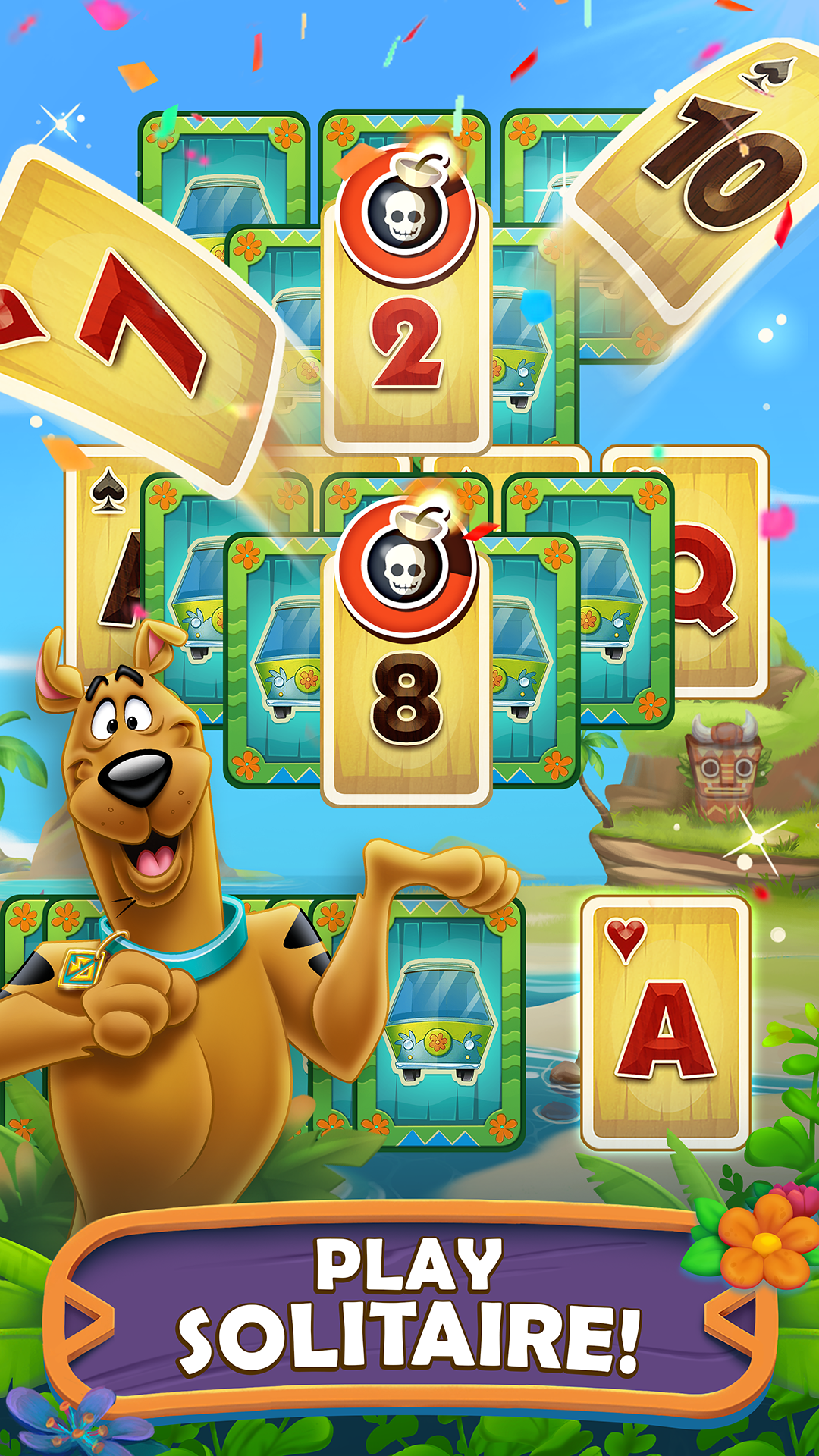 اسکرین شات 1 بازی Tiki Solitaire TriPeaks