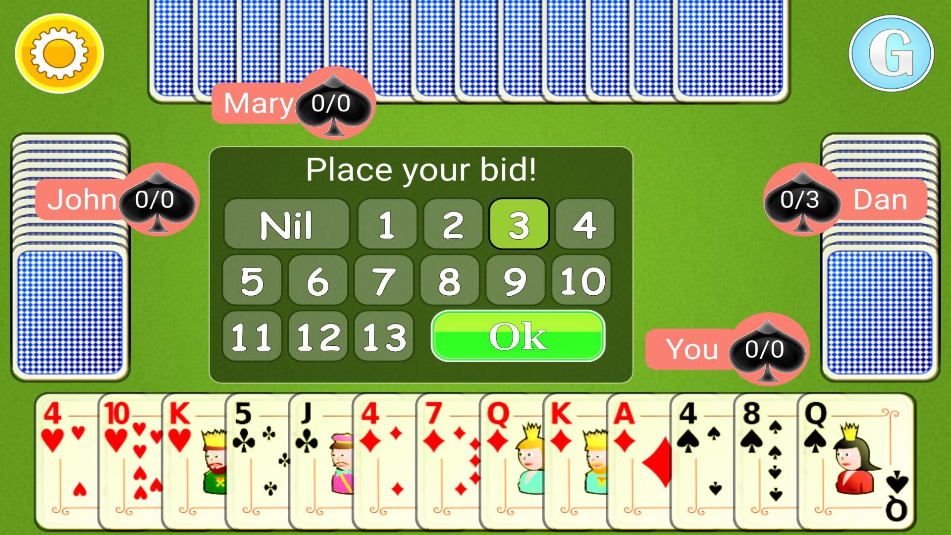 اسکرین شات 2 بازی Spades Mobile