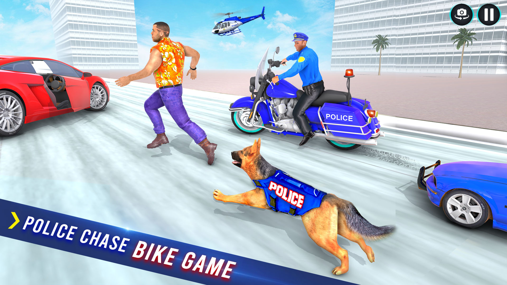 اسکرین شات 2 بازی Police Dog Crime Bike Chase