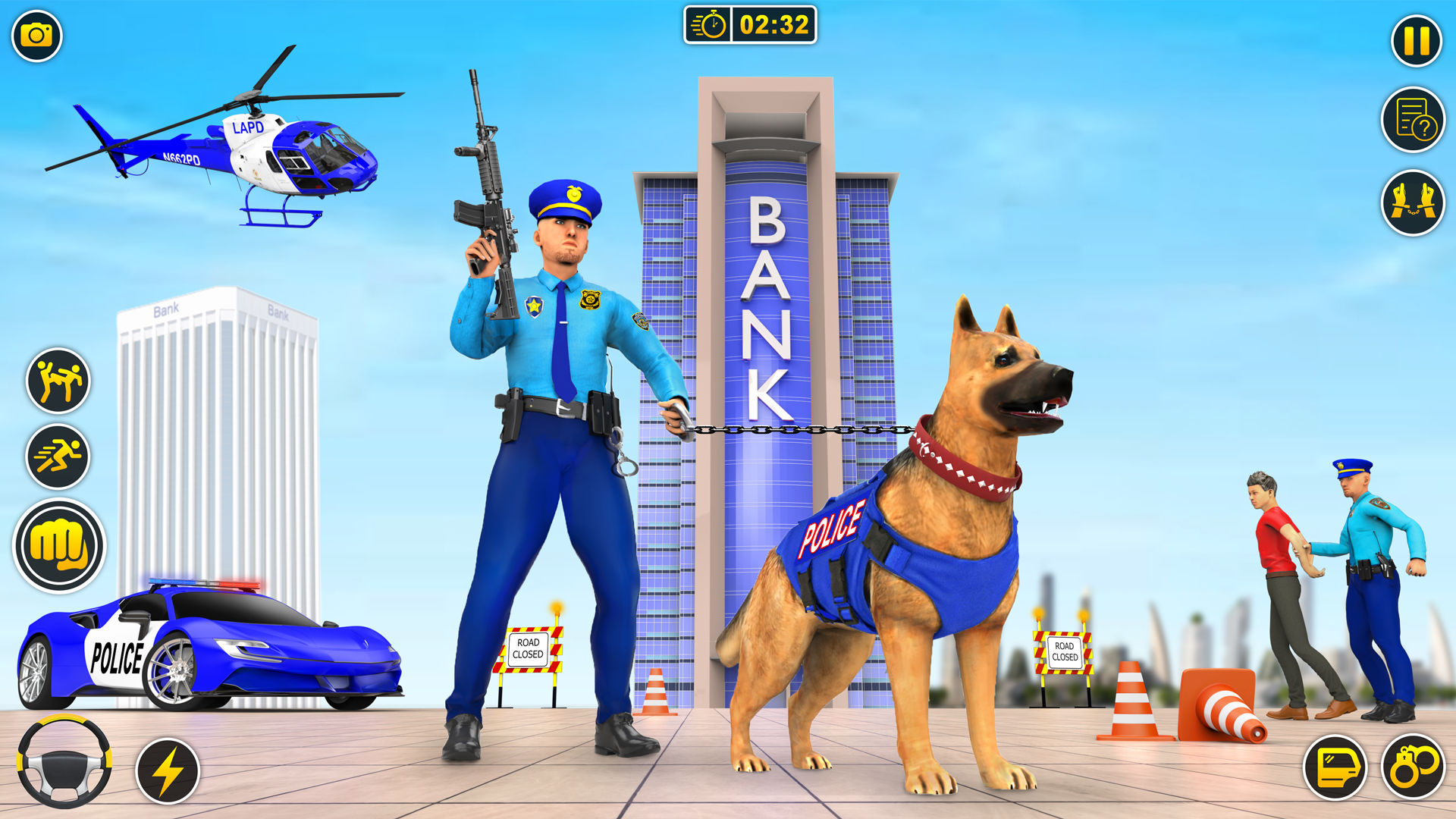اسکرین شات 1 برنامه US Police Dog Bank Crime Chase