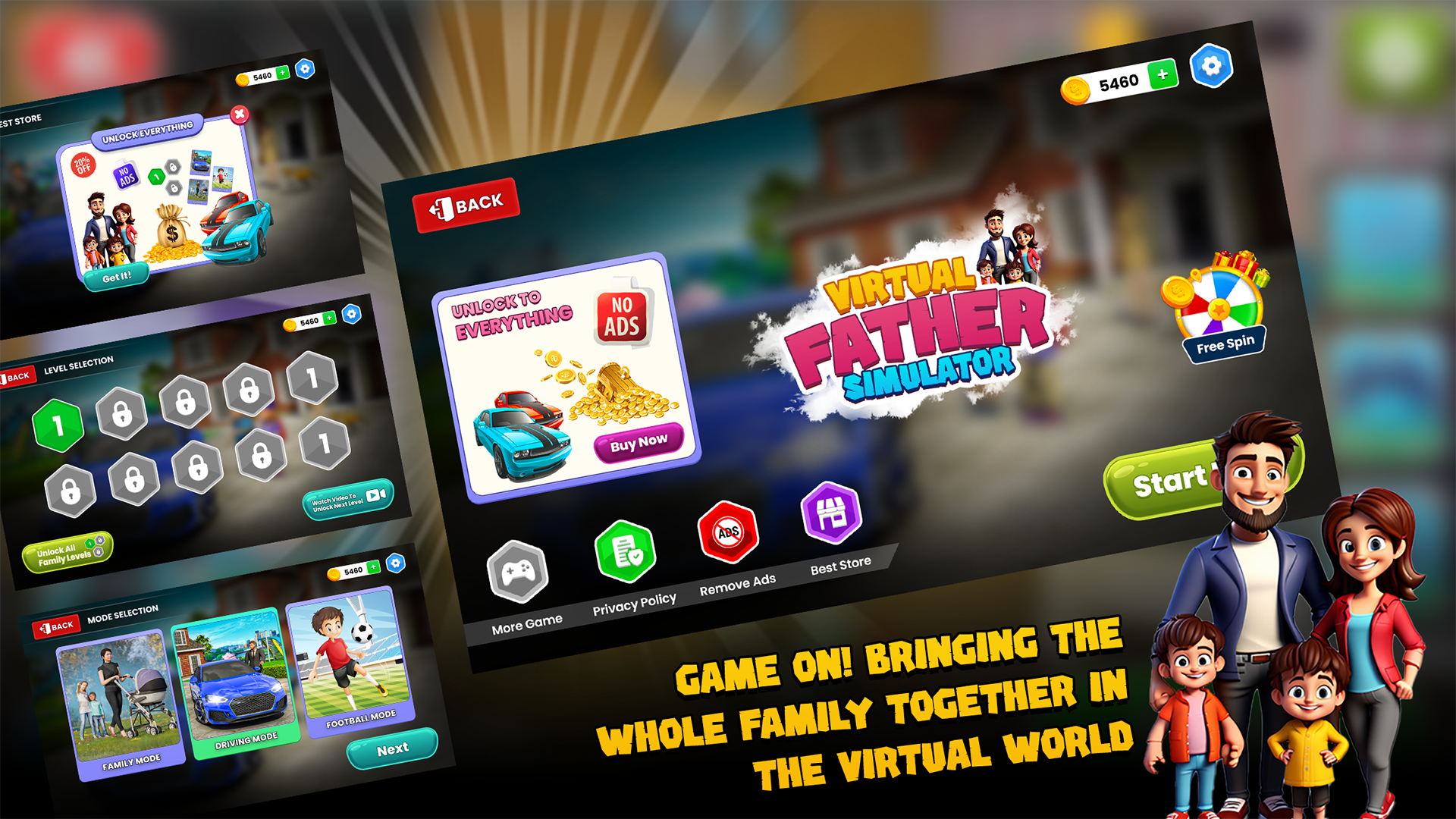 اسکرین شات 1 بازی Virtual Family - Happy Dad Mom