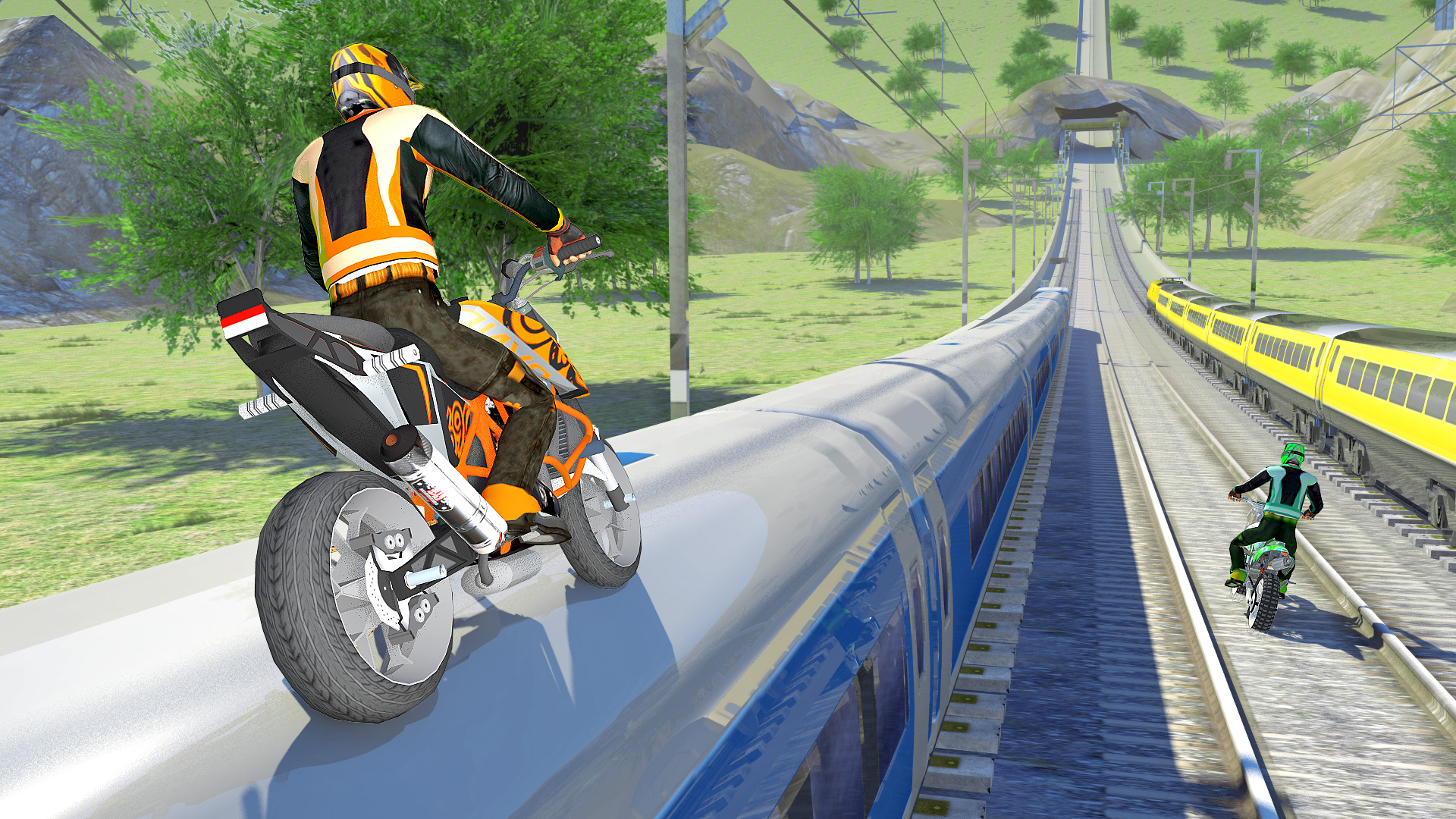 اسکرین شات 5 بازی Bike vs Train Racing 3D