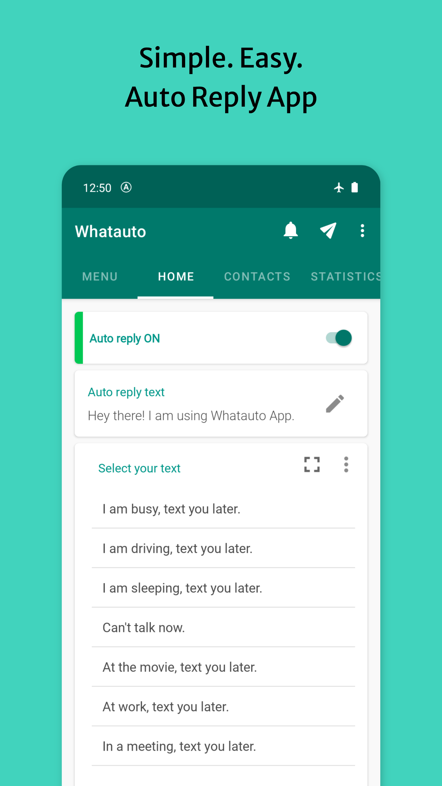اسکرین شات 1 برنامه Whatauto - Auto Reply