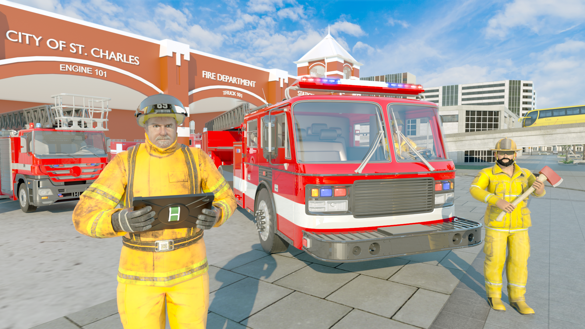 اسکرین شات 4 بازی Fire Truck Driving Simulator