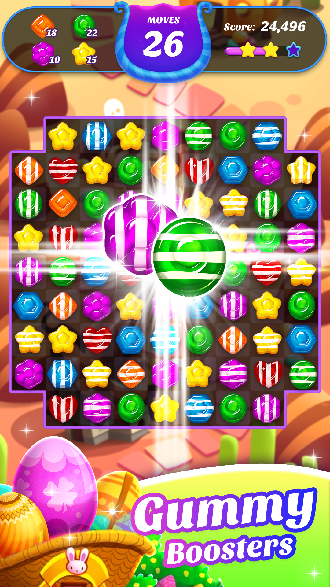 اسکرین شات 2 بازی Gummy Candy Blast- Fun Match 3