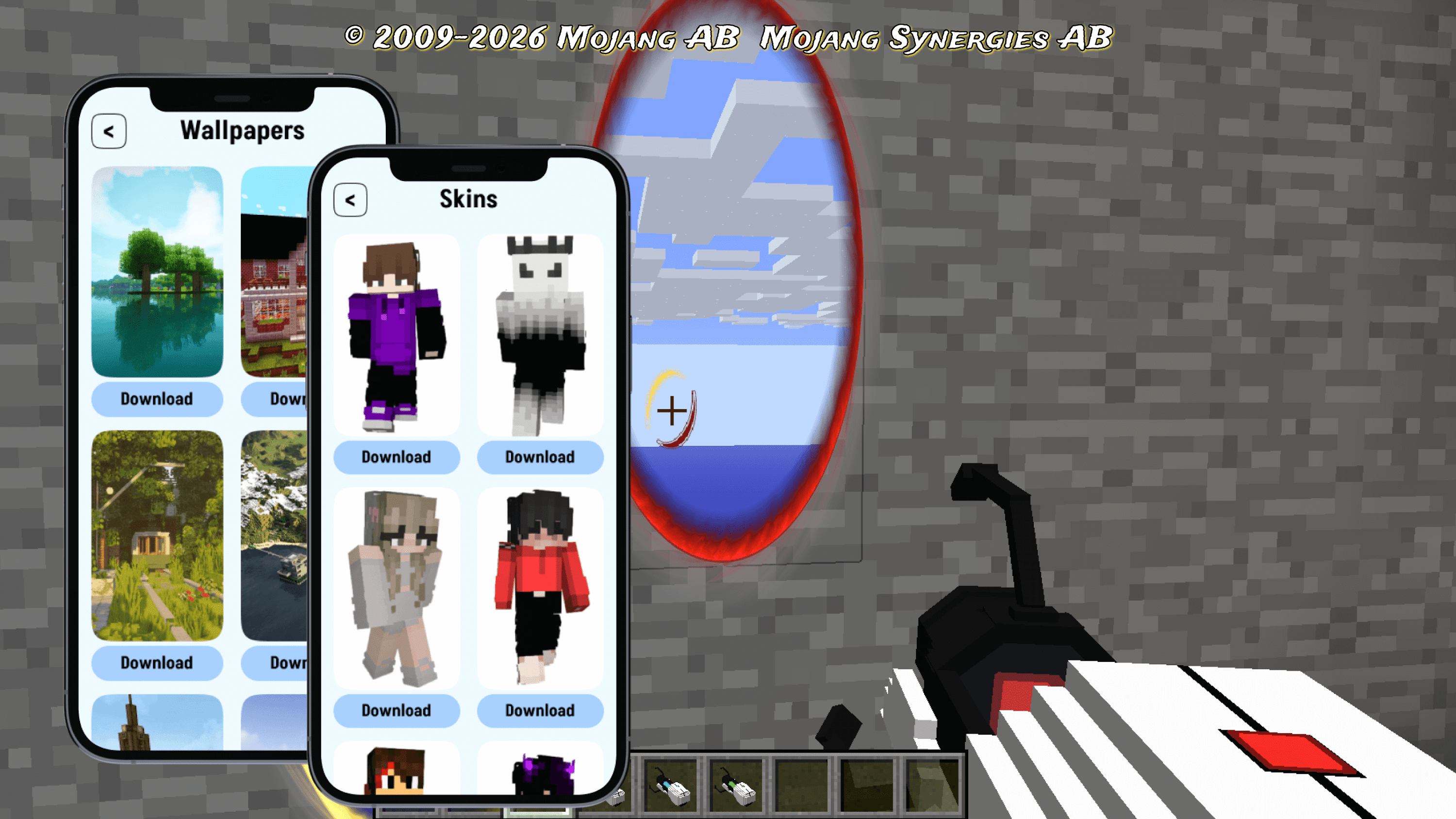 اسکرین شات 4 برنامه portal gun mod for minecraft