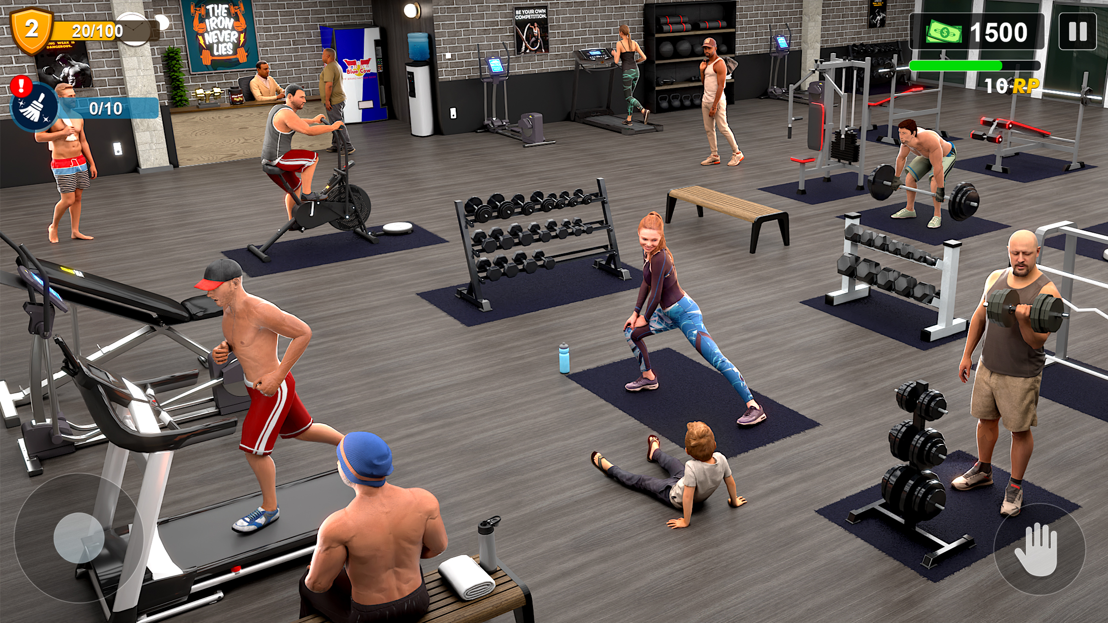 اسکرین شات 3 بازی Gym Simulator: Workout Games