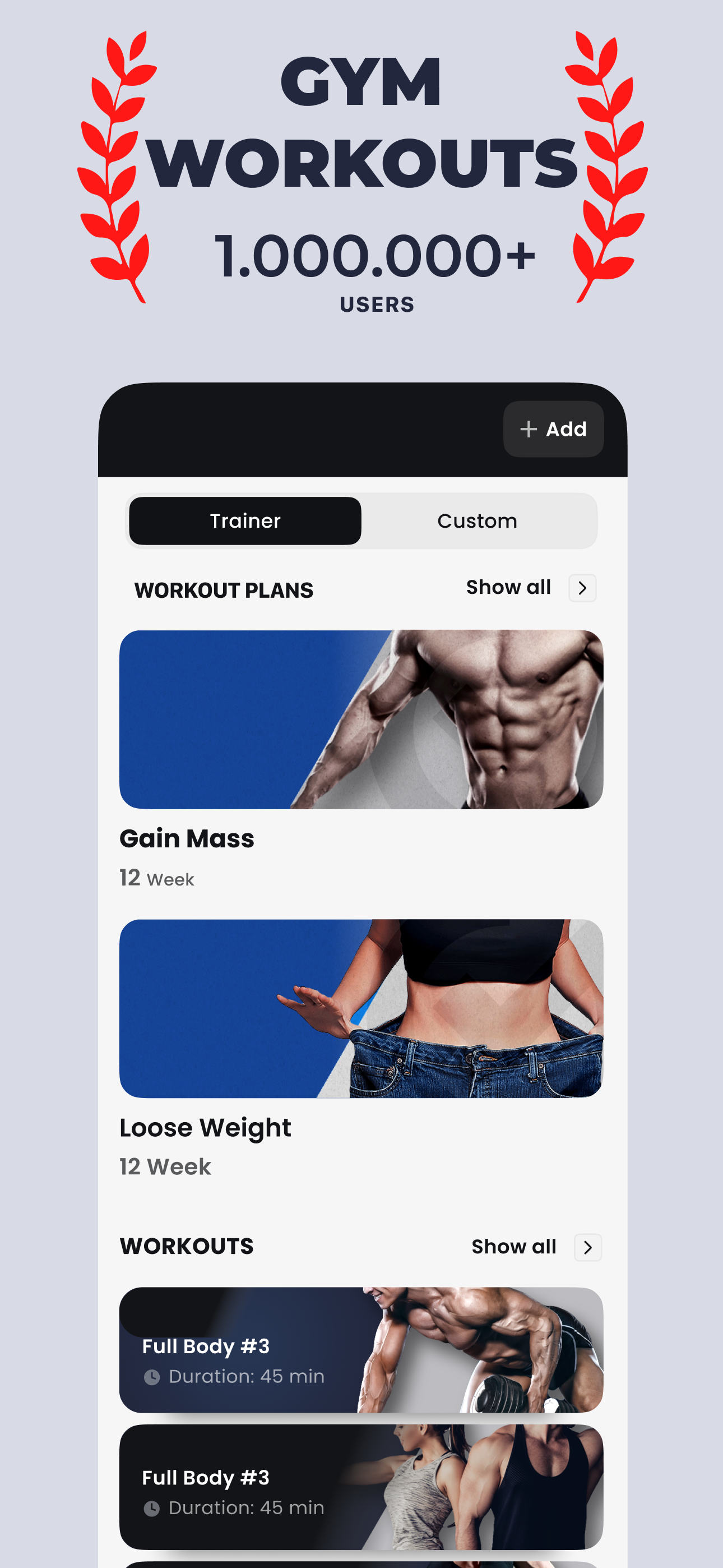 اسکرین شات 2 برنامه Gym Workout & Personal Trainer