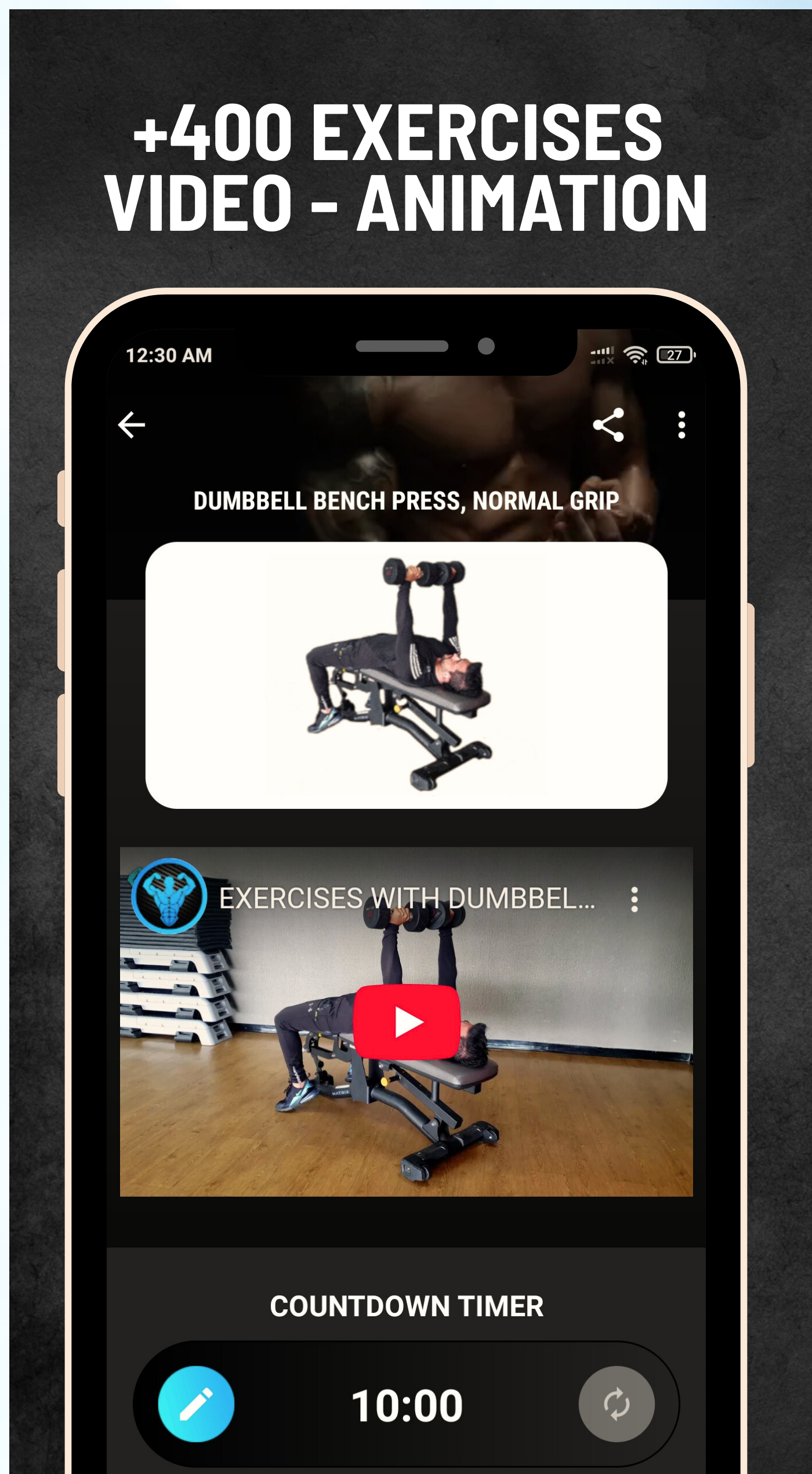 اسکرین شات 6 برنامه Dumbbell & Barbell Workout