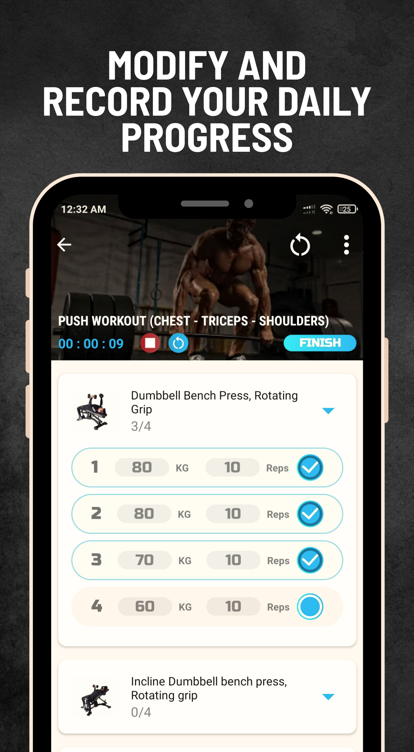 اسکرین شات 4 برنامه Dumbbell & Barbell Workout