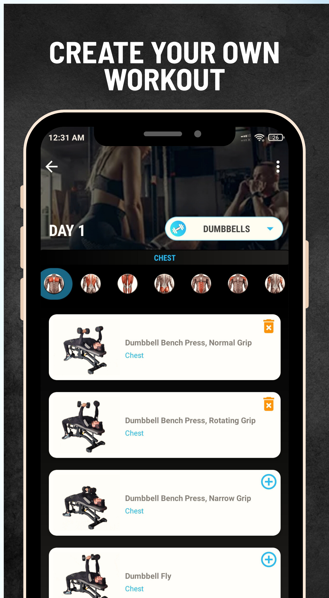 اسکرین شات 7 برنامه Dumbbell & Barbell Workout