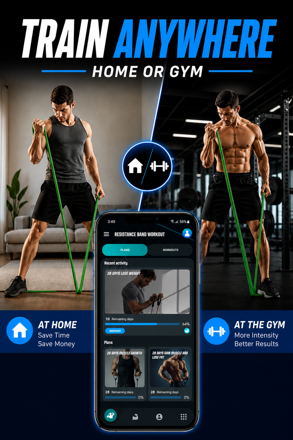 اسکرین شات 4 برنامه Resistance Band Workout by GFT