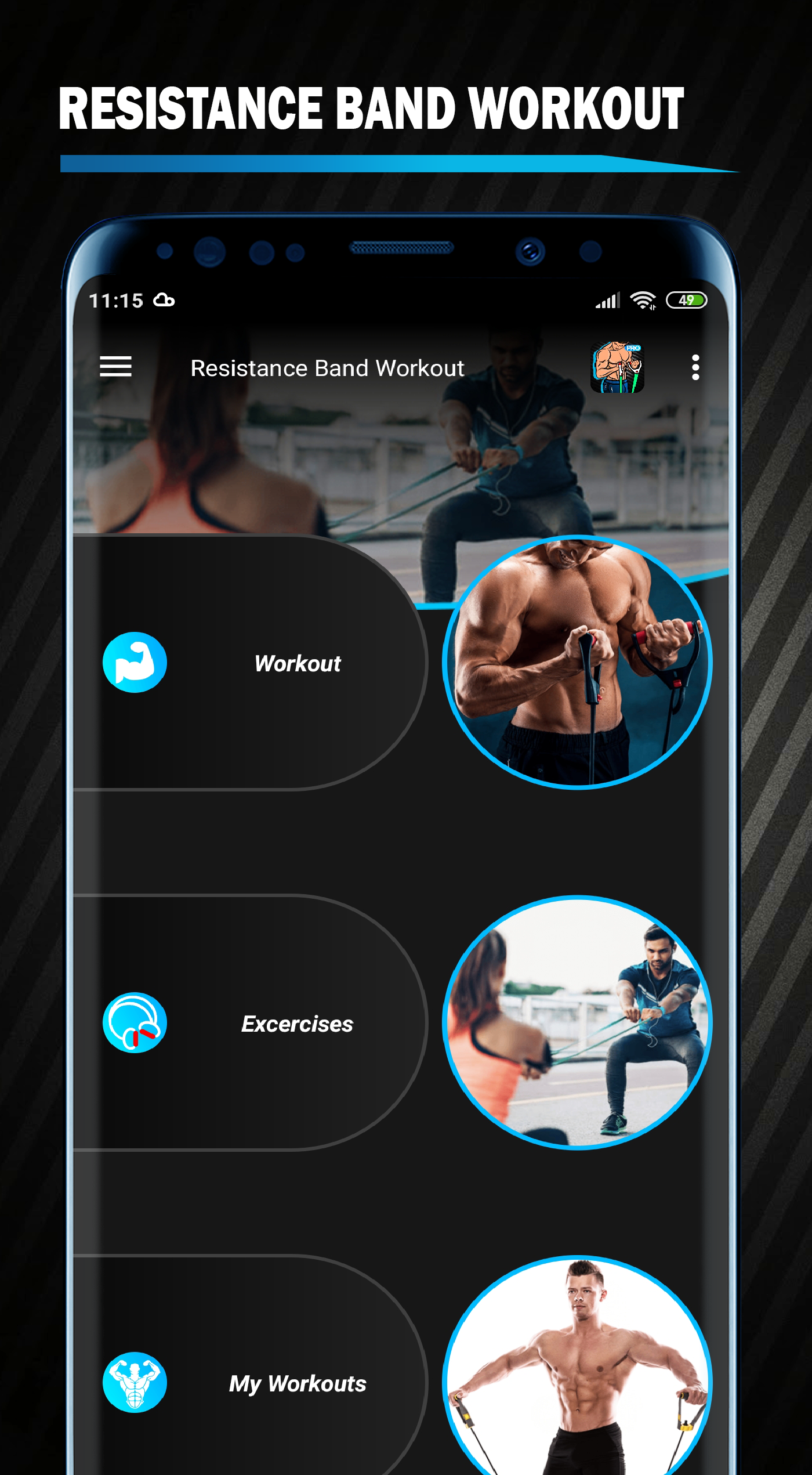 اسکرین شات 1 برنامه Resistance Band Workout by GFT