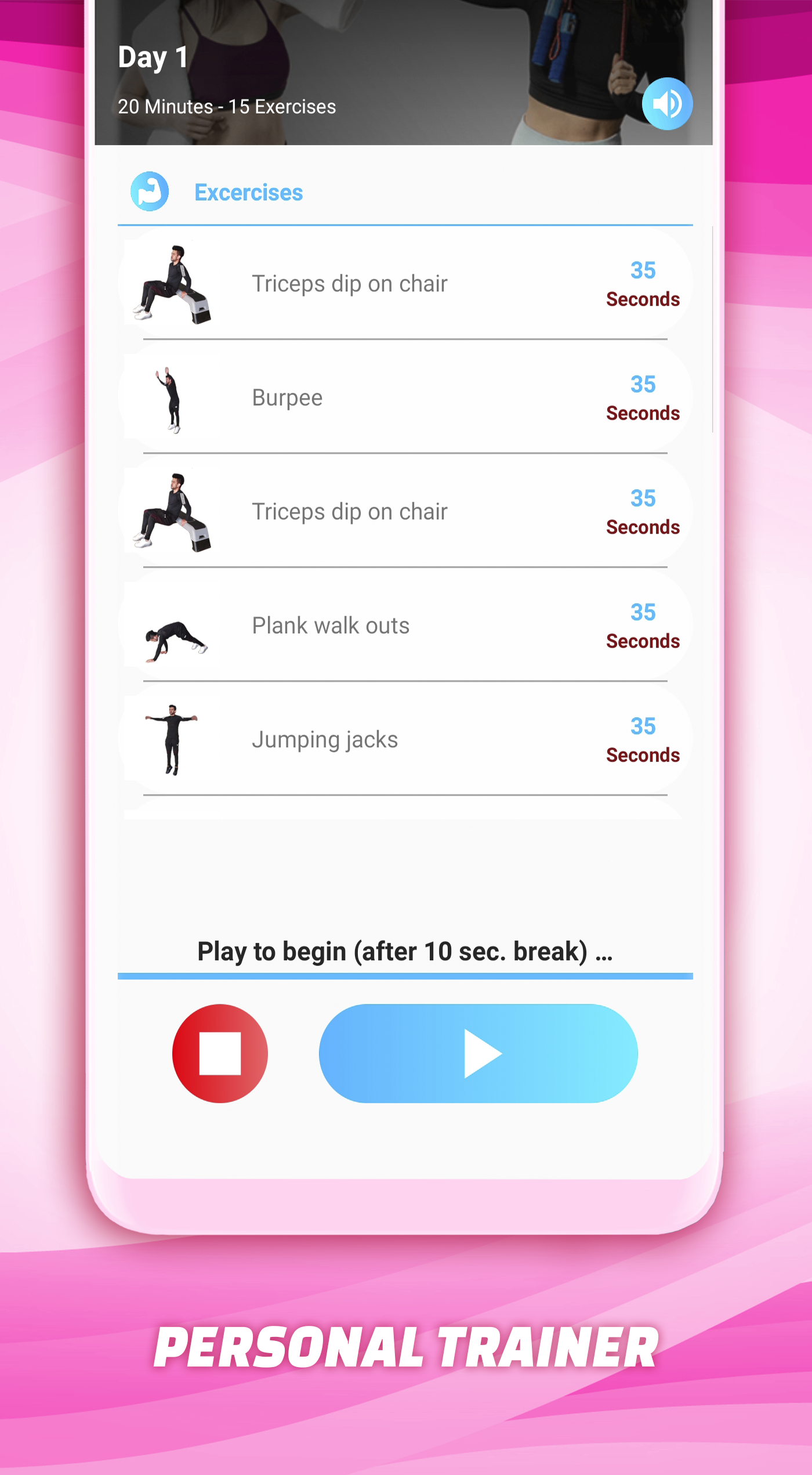 اسکرین شات 5 برنامه Arm Workout & Abs Workout