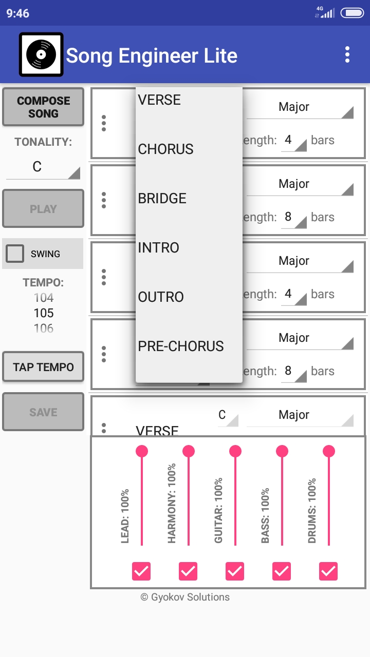 اسکرین شات 4 برنامه Song Engineer Lite