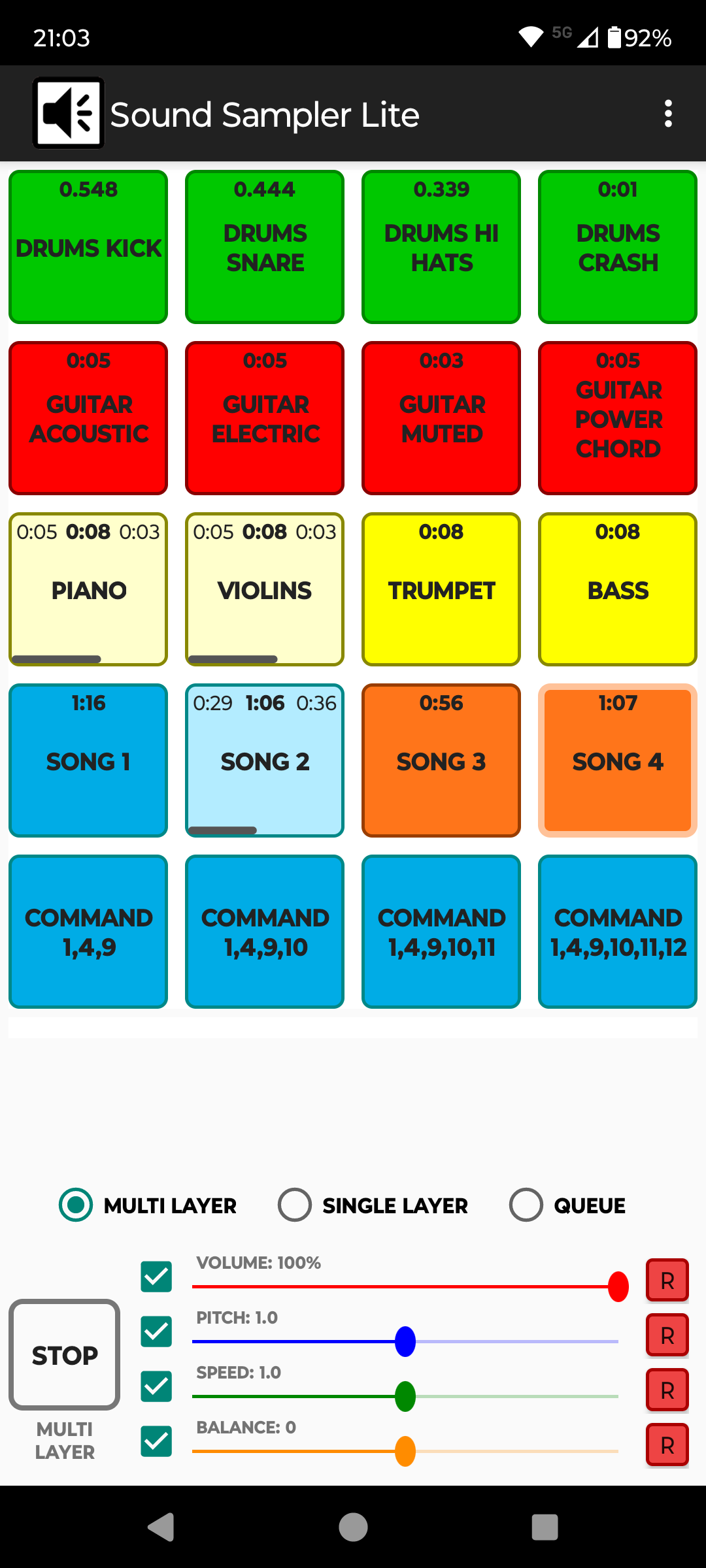 اسکرین شات 5 برنامه Sound Sampler Lite