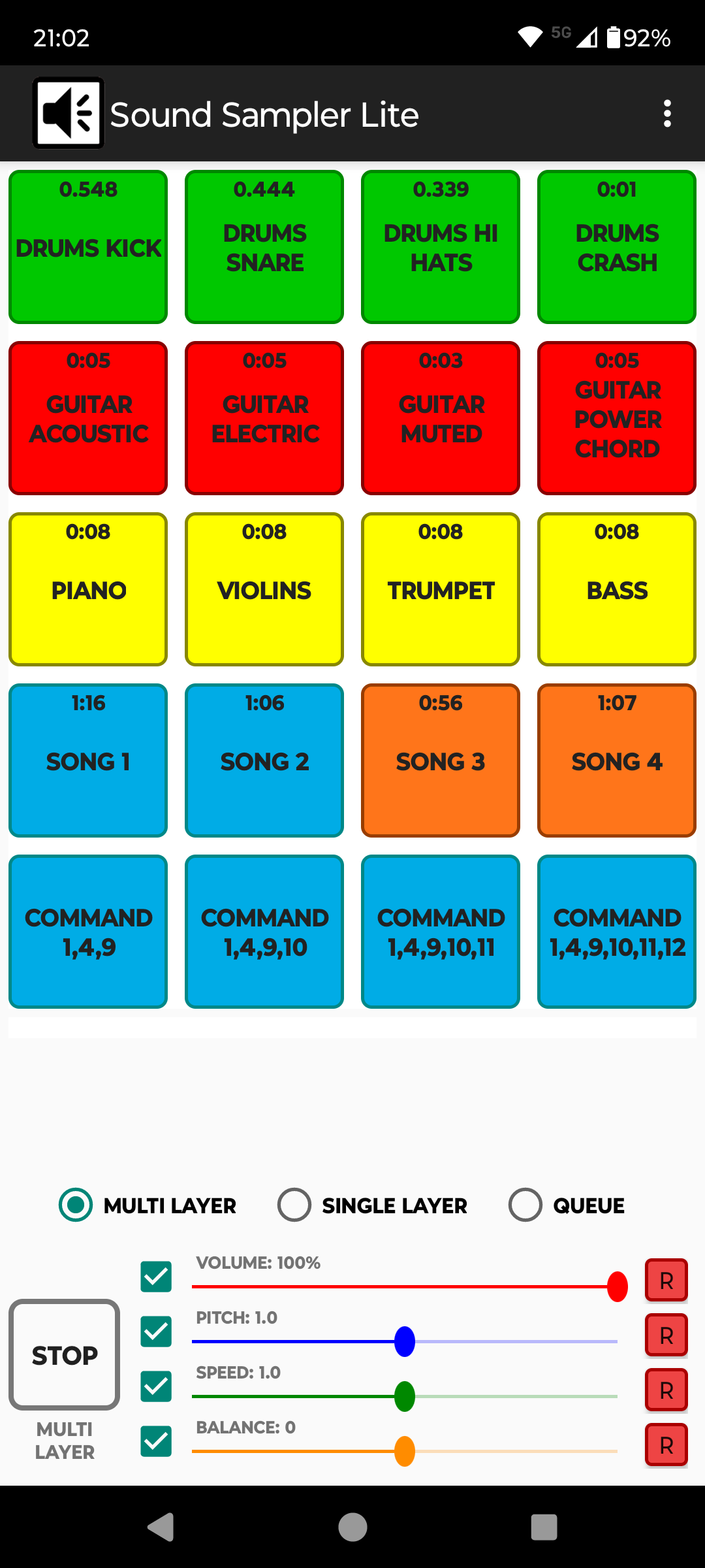 اسکرین شات 1 برنامه Sound Sampler Lite
