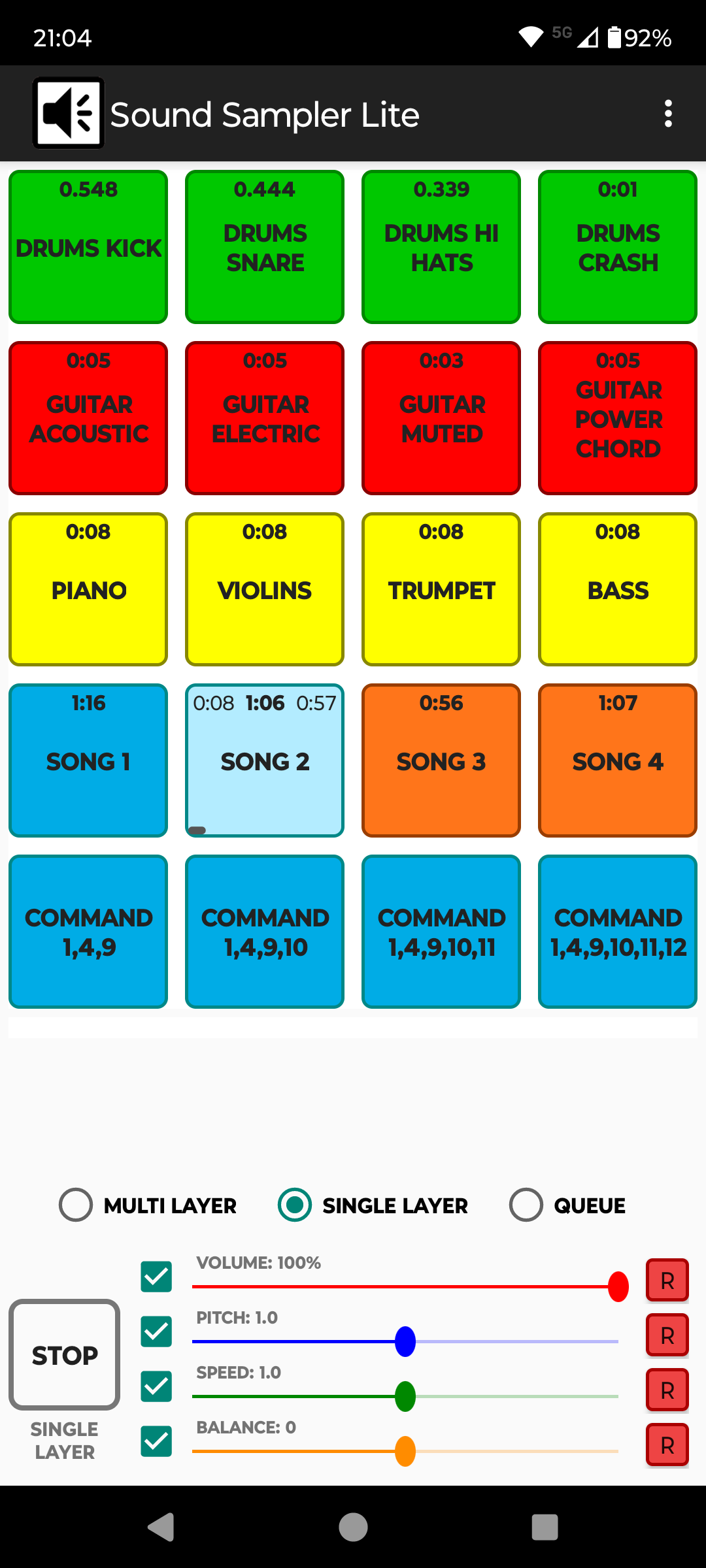 اسکرین شات 6 برنامه Sound Sampler Lite