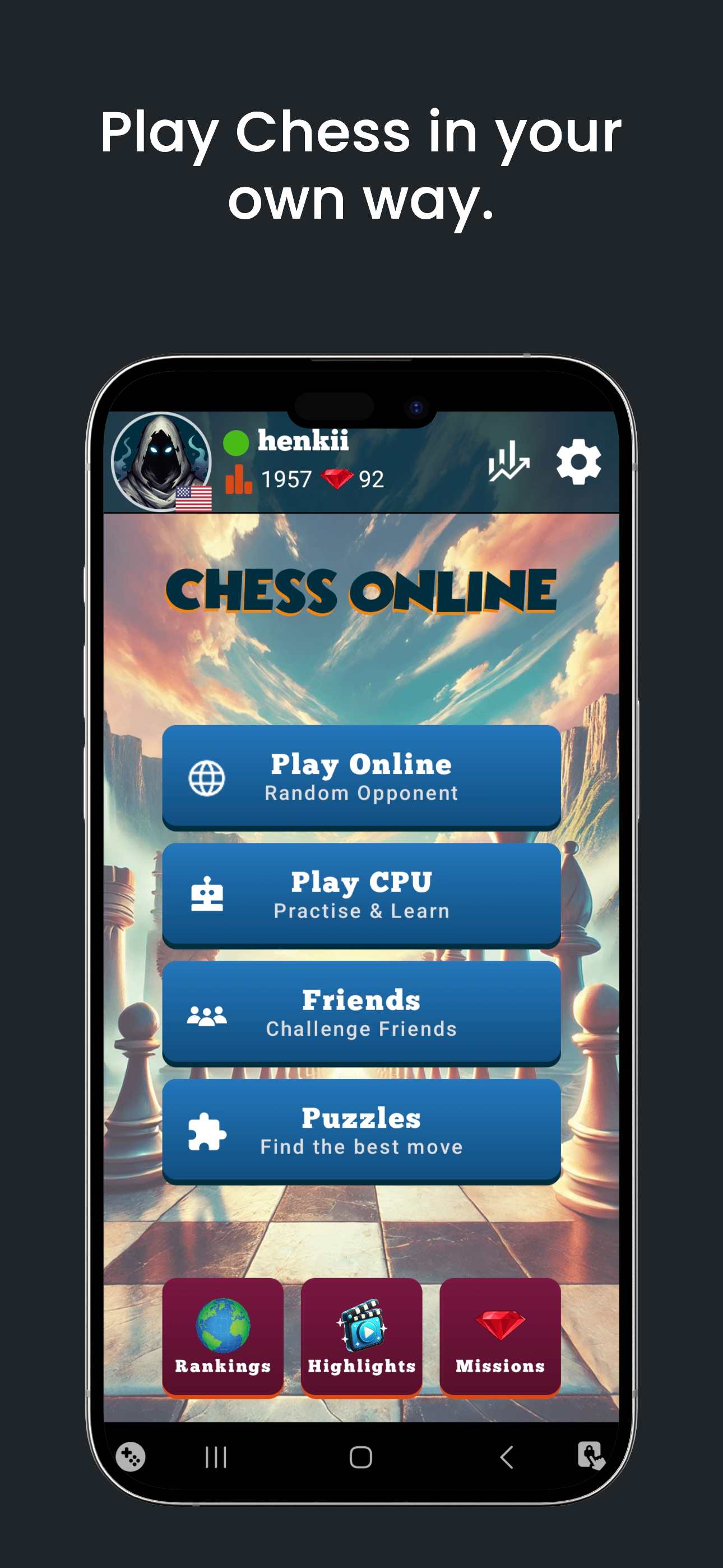 اسکرین شات 6 بازی Chess Online - Play Chess