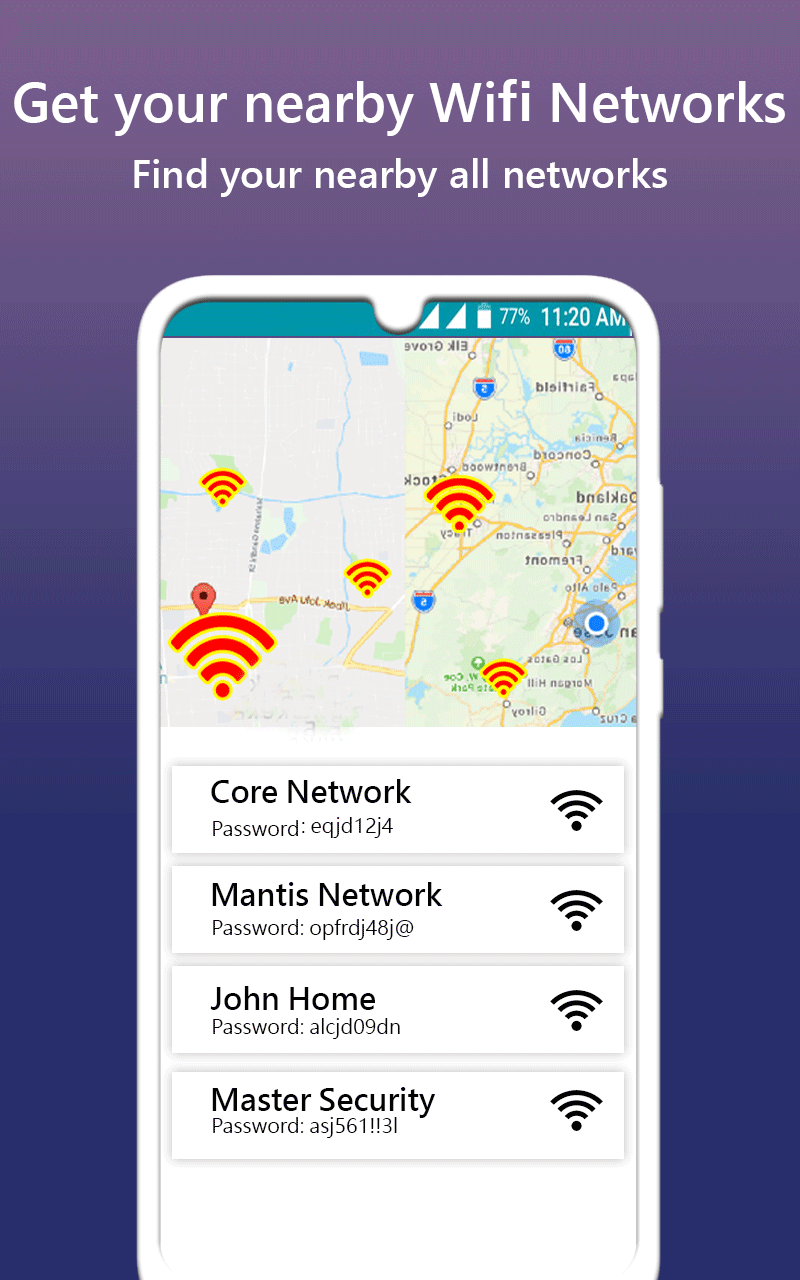 اسکرین شات 5 برنامه Wifi Password Show & view key
