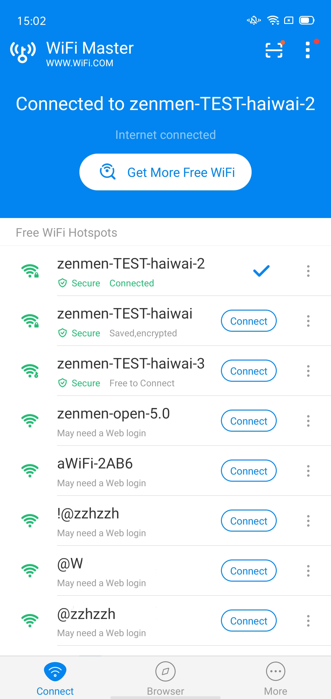 اسکرین شات 1 برنامه WiFi Master: WiFi Auto Connect