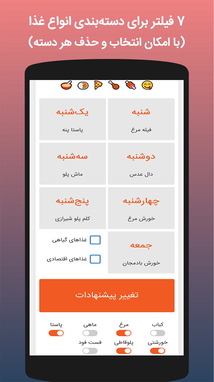 اسکرین شات 5 برنامه ‏چی بخوریم