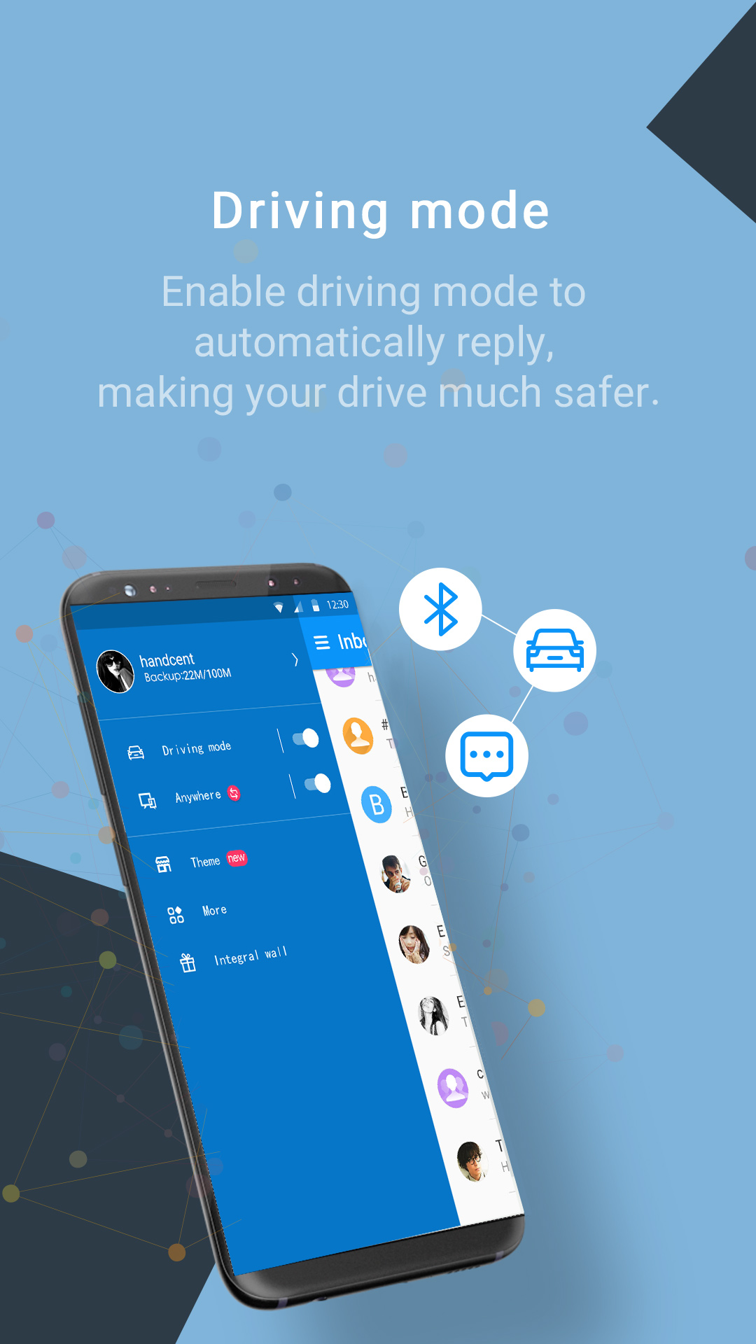 اسکرین شات 6 برنامه Handcent Next SMS messenger